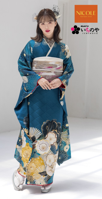 藤田ニコル　新作ハッピーカラーふりそで　№424